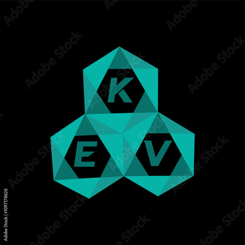 KEV creative minimalist letter logo. KEV unique vector initials alphabet letter logo design