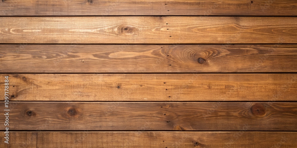 Close-up of horizontal wooden planks with rich brown tones and natural knots, ideal for backgrounds, textures, or rustic designs Close-up of horizontal wooden planks with rich brown tones and natural knots, ideal for backgrounds, textures, or rustic designs