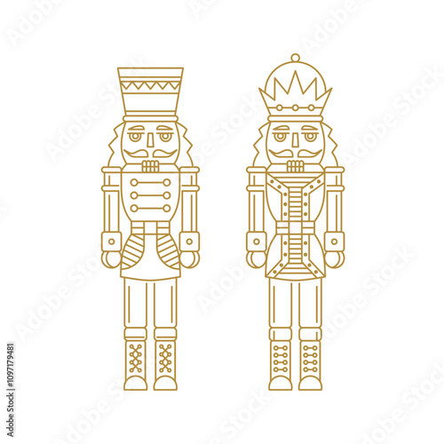 Nutcracker Drawing Line Art Style Illustration