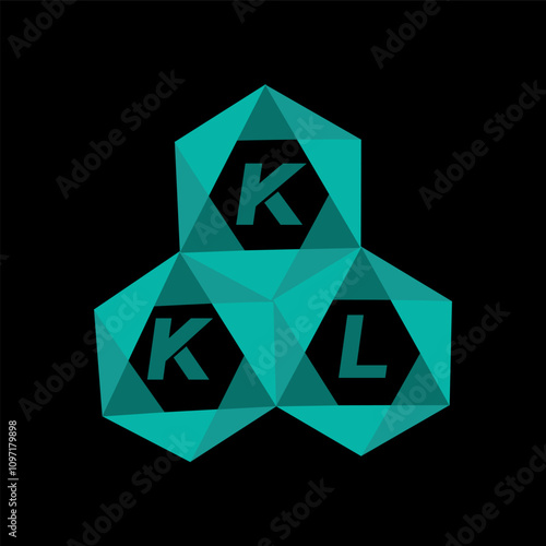 KKL creative minimalist letter logo. KKL unique vector initials alphabet letter logo design photo