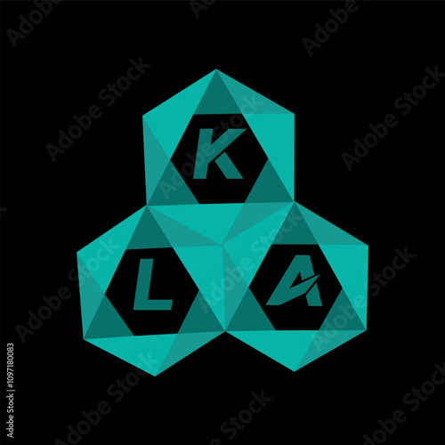 KLA creative minimalist letter logo. KLA unique vector initials alphabet letter logo design