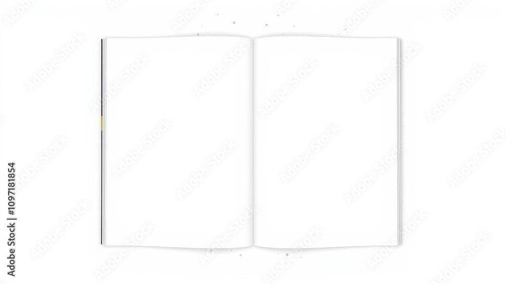 Magazine mockup vector with realistic 3D mockup layout and blank pages for customization, print, layout Magazine mockup vector with realistic 3D mockup layout and blank pages for customization, print, layout