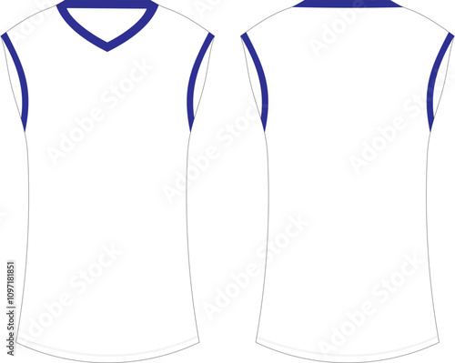 Adult Long Range Basketball Jersey, Vector Illustration Fully editable Template