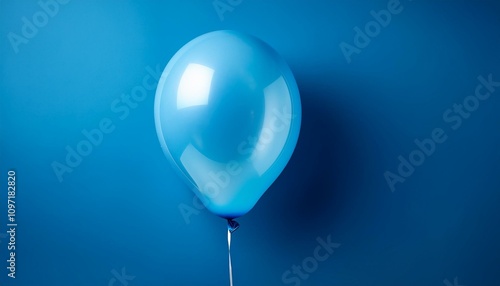 Schwebender blauer Ballon photo