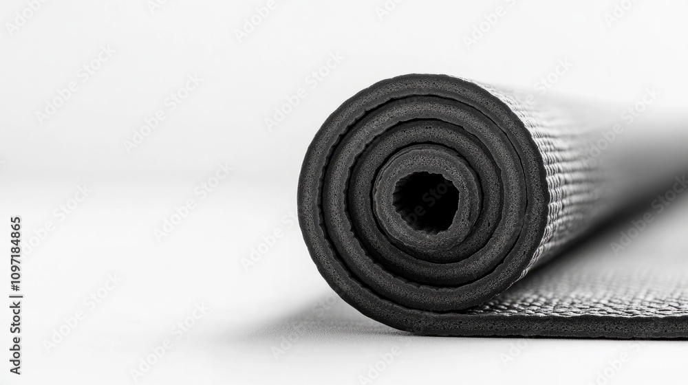 Naklejka premium Yoga mat on white background