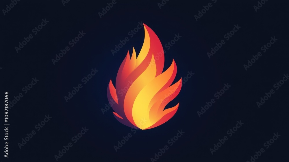 Abstract Flame Design Red Orange Yellow Gradient Abstract Flame Design Red Orange Yellow Gradient