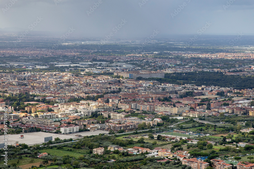 Italy. Caserta. View of the city of Caserta and the Royal Palace. Italy. Caserta. View of the city of Caserta and the Royal Palace.