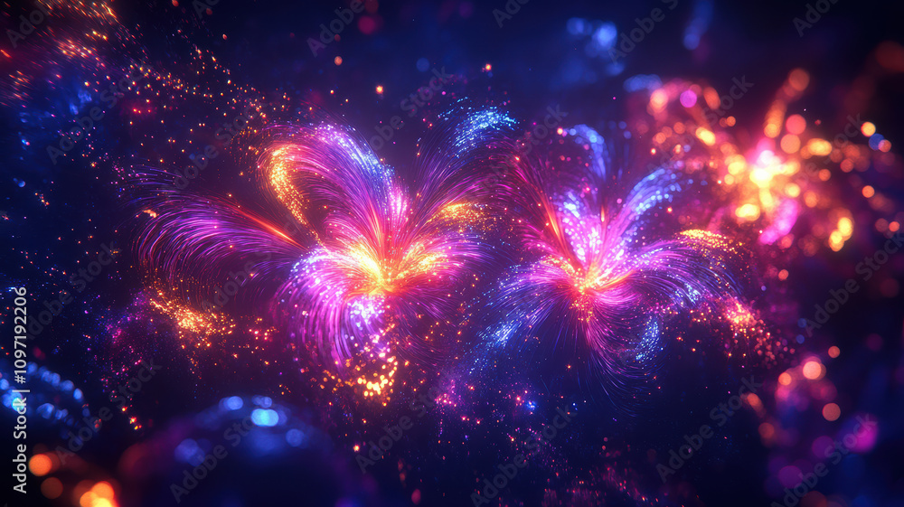Fototapeta premium Stunning fireworks lighting up the night