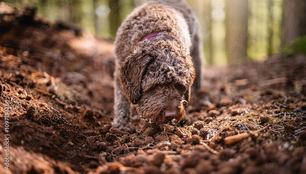 Truffle-Hunting Dog in Action Truffle-Hunting Dog in Action