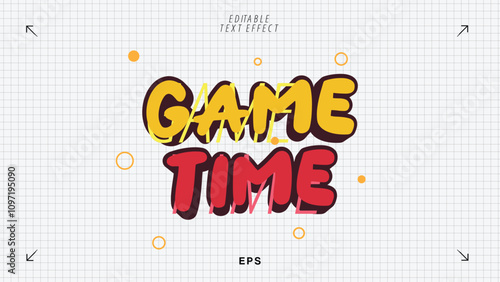 Game Time Editable Text Effect