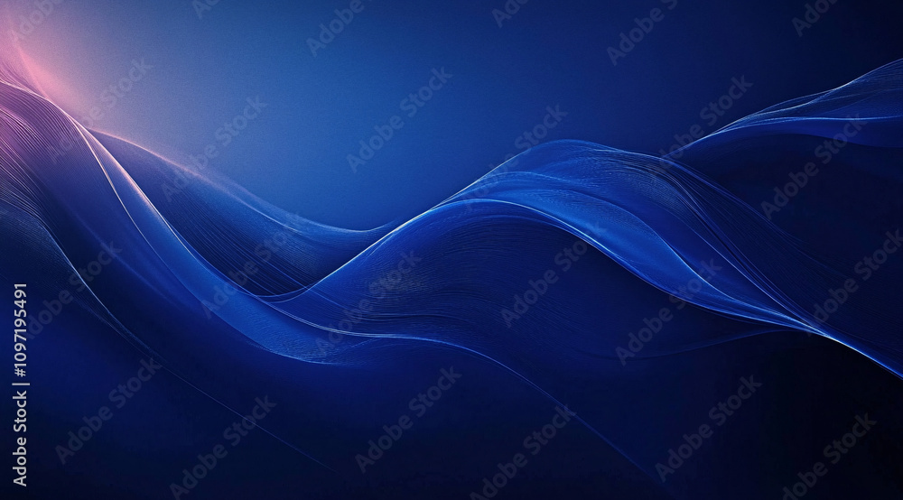 A smooth blue abstract design with flowing curves on a dark navy background, ideal for business presentations, modern banners, and serene design projects. A smooth blue abstract design with flowing curves on a dark navy background, ideal for business presentations, modern banners, and serene design projects.