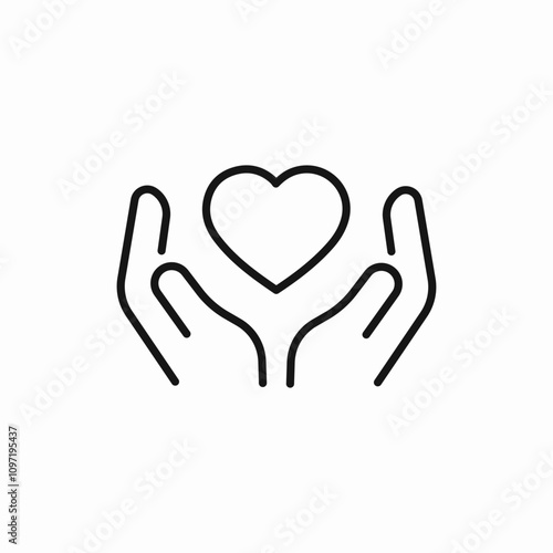 care love heart icon sign vector