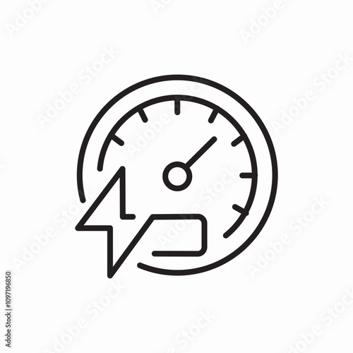 energy speed icon sign vector