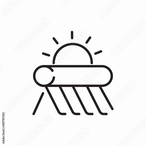 roof solar energy icon sign vector
