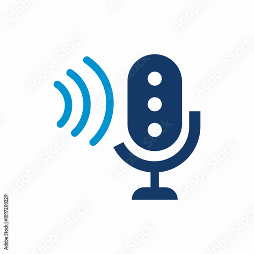 voice record icon sign vector