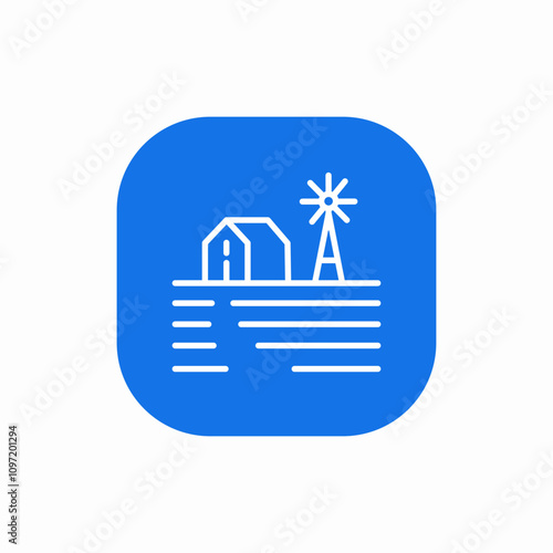 farm barn mill icon sign vector