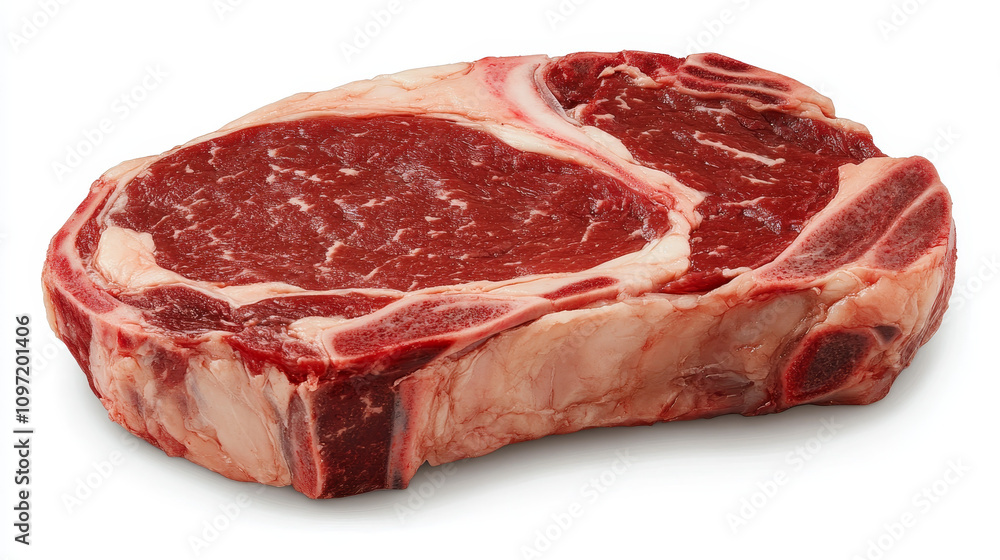 Chopped raw meat with visible fat , placed on a clean white background, highlighting the texture and richness of the fat in the meat Chopped raw meat with visible fat , placed on a clean white background, highlighting the texture and richness of the fat in the meat