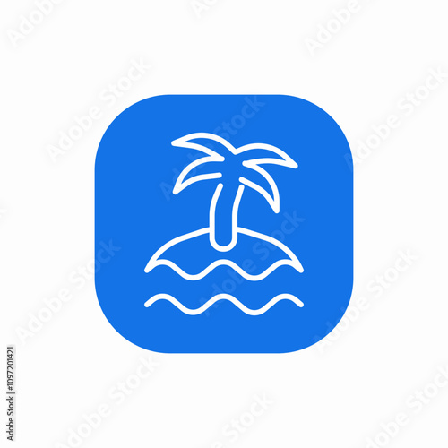 palm coconut  icon sign vector