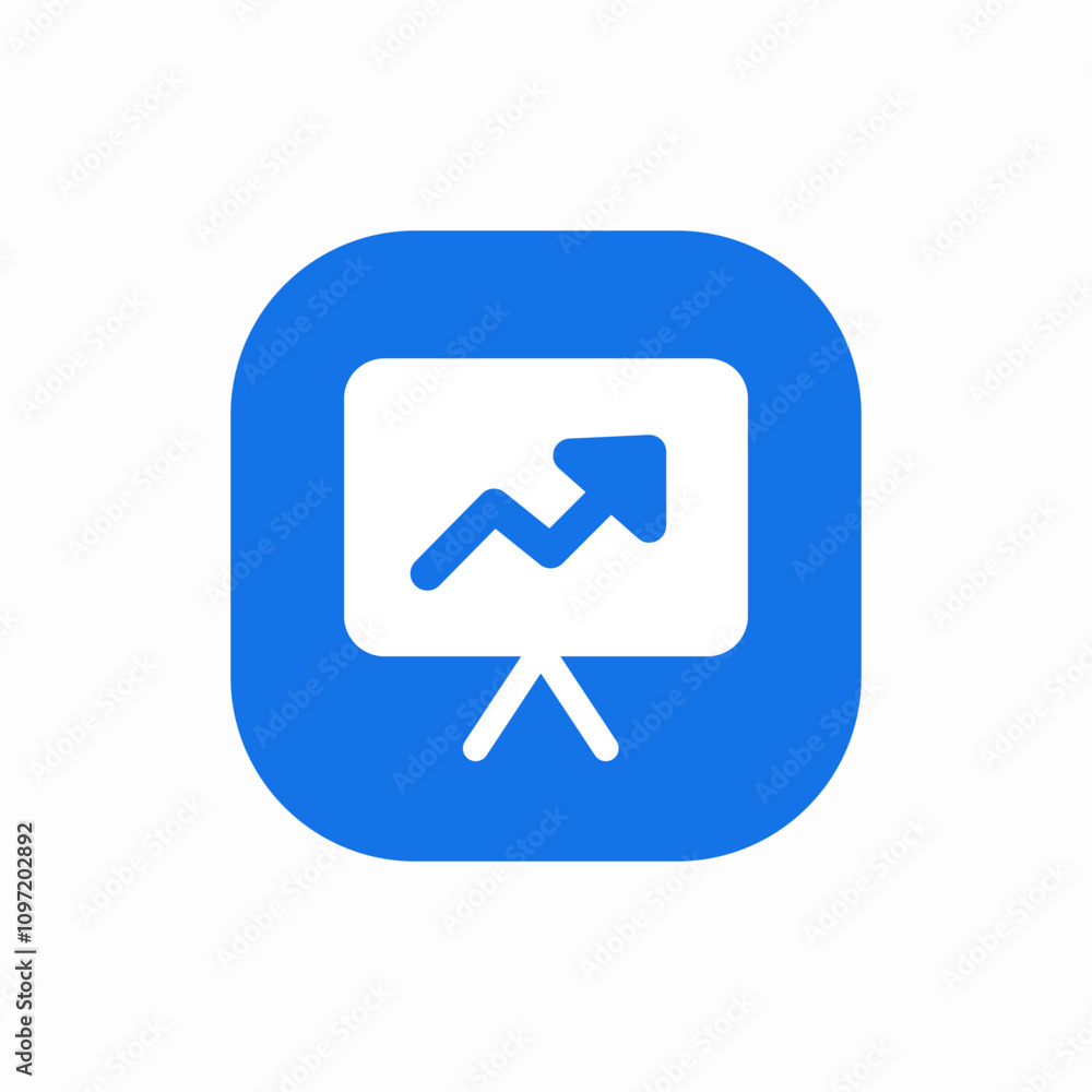 presentation board statistic arrow icon sign vector presentation board statistic arrow icon sign vector