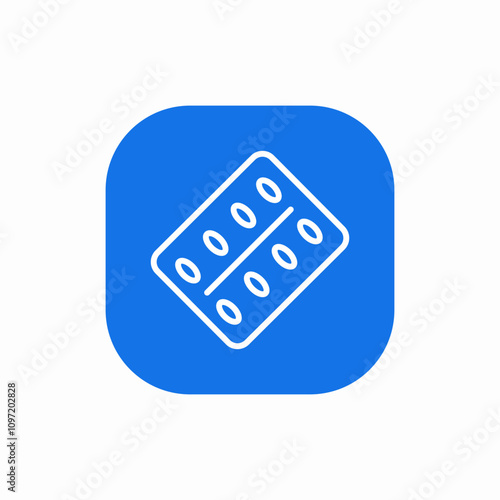 pill blister pack icon sign vector
