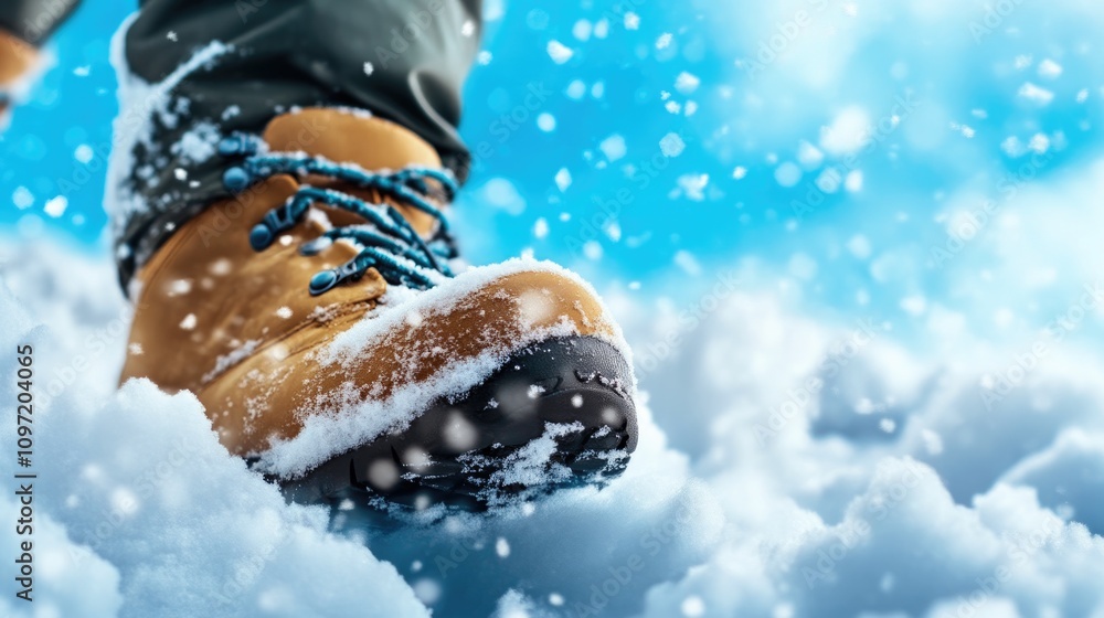 Snowy Adventure in Boots Amidst Winter's Chill Snowy Adventure in Boots Amidst Winter's Chill