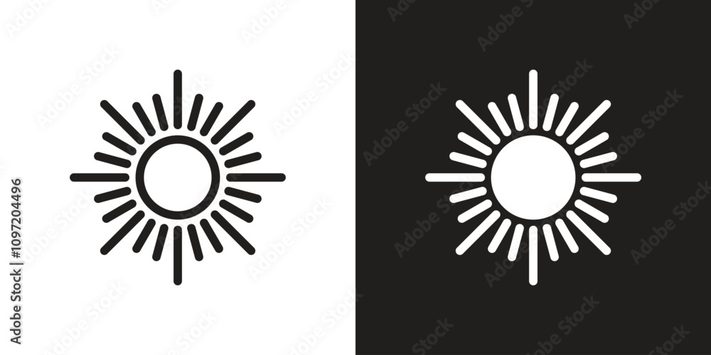 Vector Sun Icons Black And White Vector Sun Icons Black And White