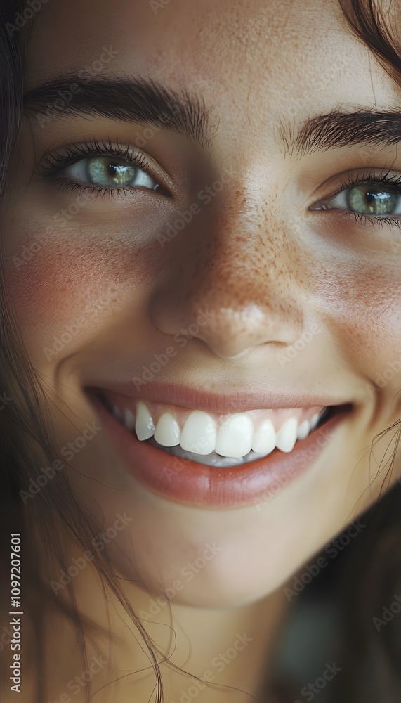 Beautiful wide smile of young woman Beautiful wide smile of young woman
