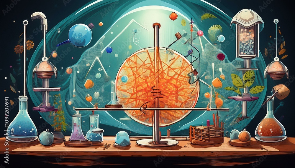 Obraz premium Genetics and Inheritance Patterns 