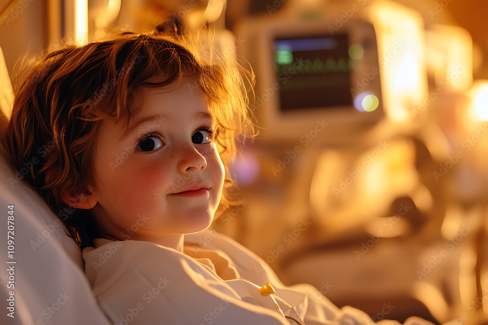 A young child sitting on a hospital bed with supportive doctors and nurses nearby, creating a warm and caring atmosphere in a medical setting.
A young child sitting on a hospital bed with supportive doctors and nurses nearby, creating a warm and caring atmosphere in a medical setting.