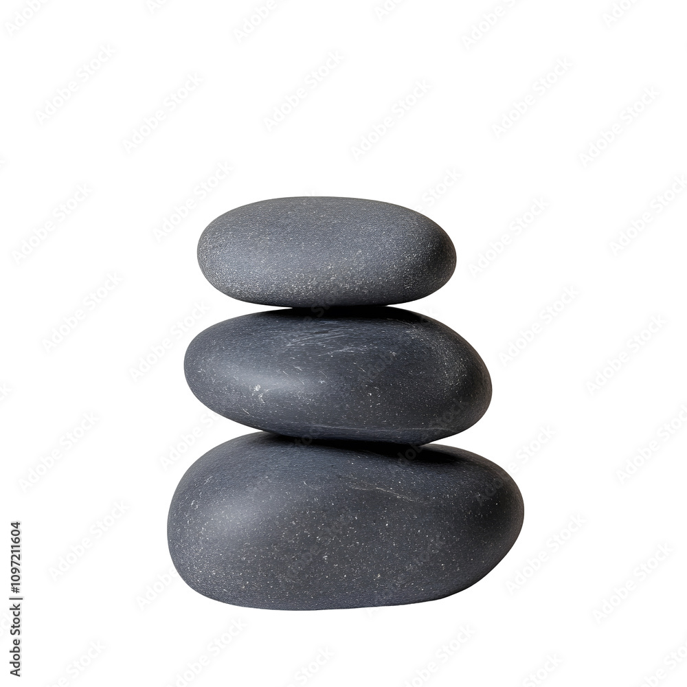 A stack of smooth, dark stones symbolizing balance and tranquility. A stack of smooth, dark stones symbolizing balance and tranquility.