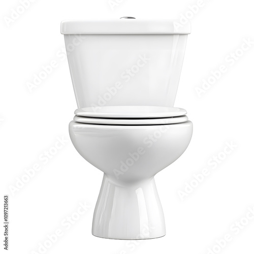 A white toilet with a classic design, used for sanitation and hygiene purposes.