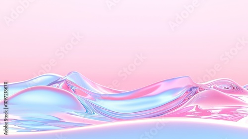 Fluid motion abstract art digital creation water theme soft colors aesthetic design contemporary concept