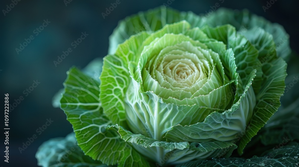 Fototapeta premium Close-Up of a Cabbage