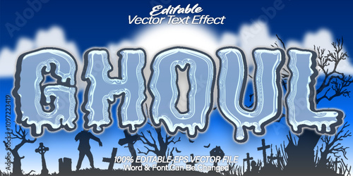 Ghoul Vector Text Effect Editable Alphabet