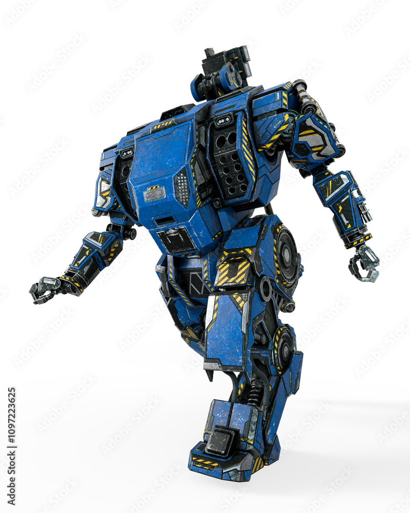 the war machine is running up for action on white background in side view the war machine is running up for action on white background in side view