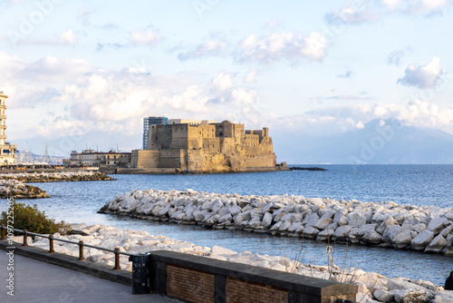 Naples, Tyrrhenian Sea, on the southern coast of the Gulf of Naples. Castel dell'Ovo