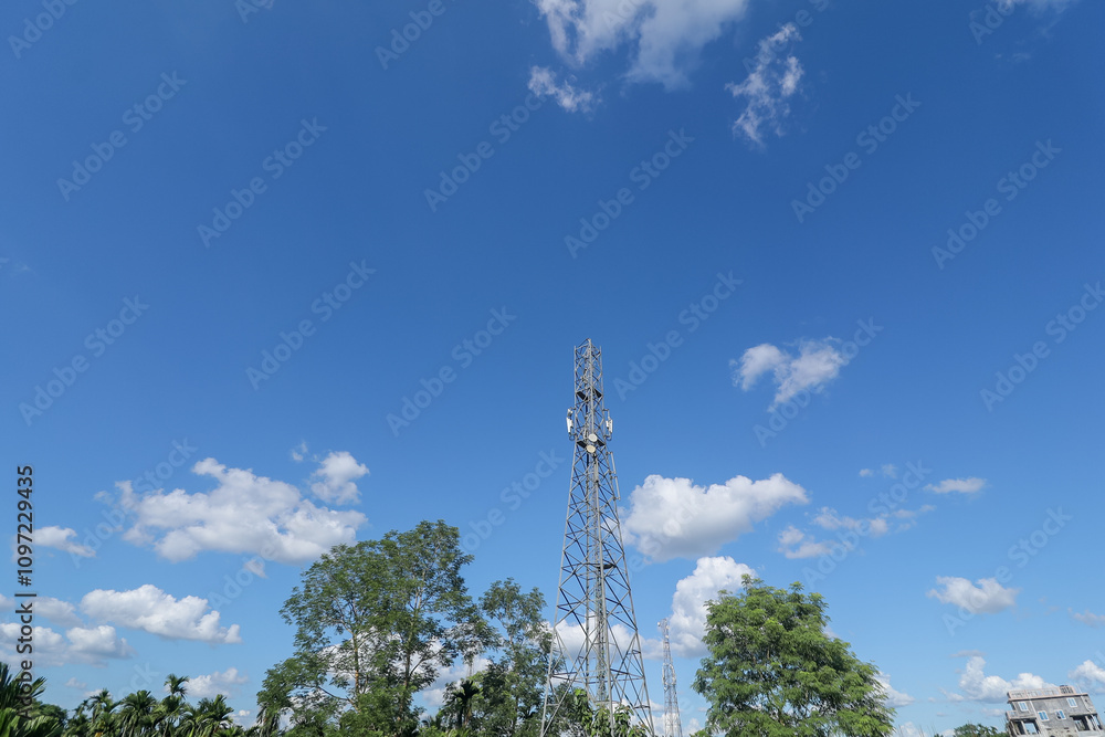Obraz premium beautiful blue sky background Photo