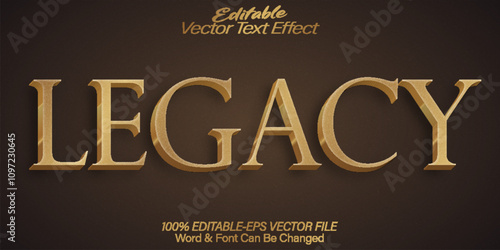 Legacy Vector Text Effect Editable Alphabet