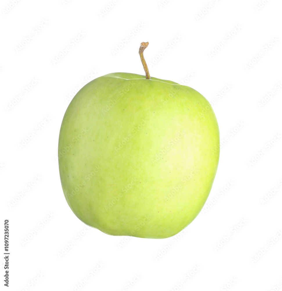 One fresh green apple isolated on white One fresh green apple isolated on white