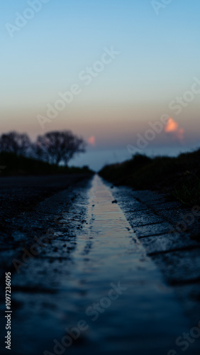 Moody Sunset over Dutch Hills