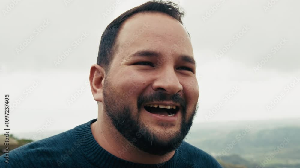 Happy And Joyful Man Laugh Close Up Happy And Joyful Man Laugh Close Up