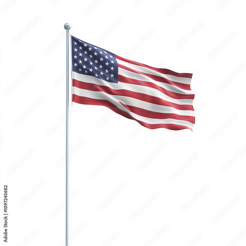 American flag waving in the wind American flag waving in the wind