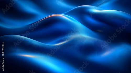 Abstract Blue 3D Wave Background