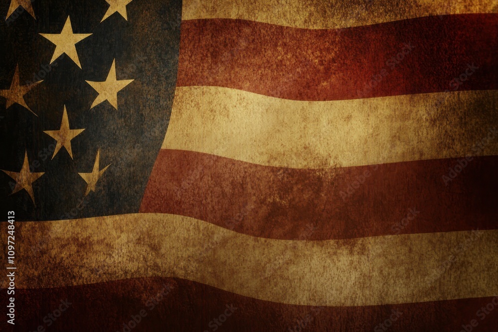 Fototapeta premium USA Flag/Elegant US Flag Background with Subtle Texture and Classic Design