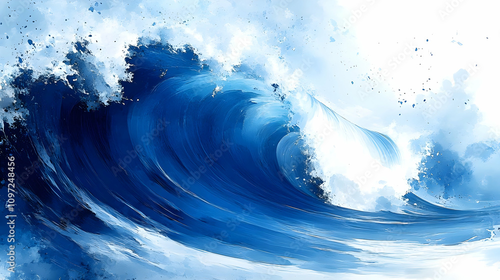 Ocean Wave Abstract Painting Ocean Wave Abstract Painting
