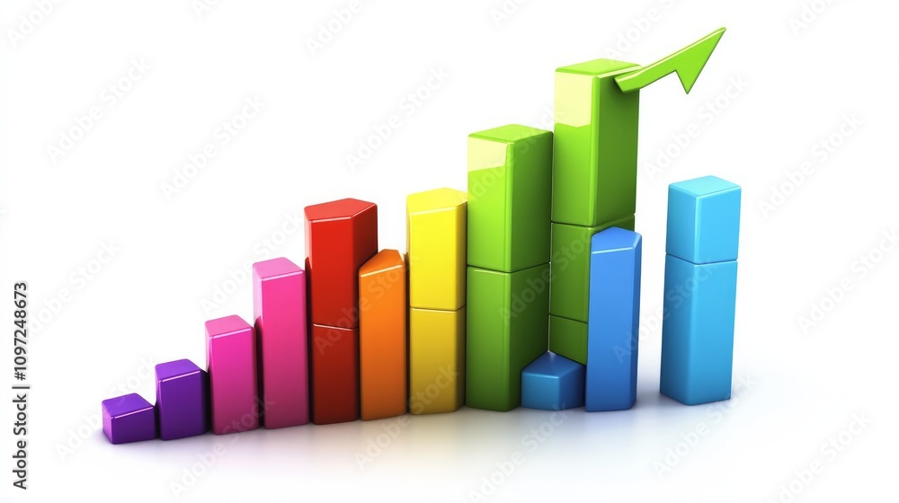 A business graph illustrating effective investment leadership A business graph illustrating effective investment leadership