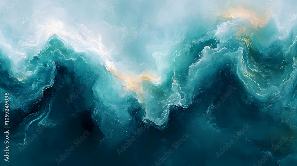 Abstract Ocean Waves Illustration Abstract Ocean Waves Illustration