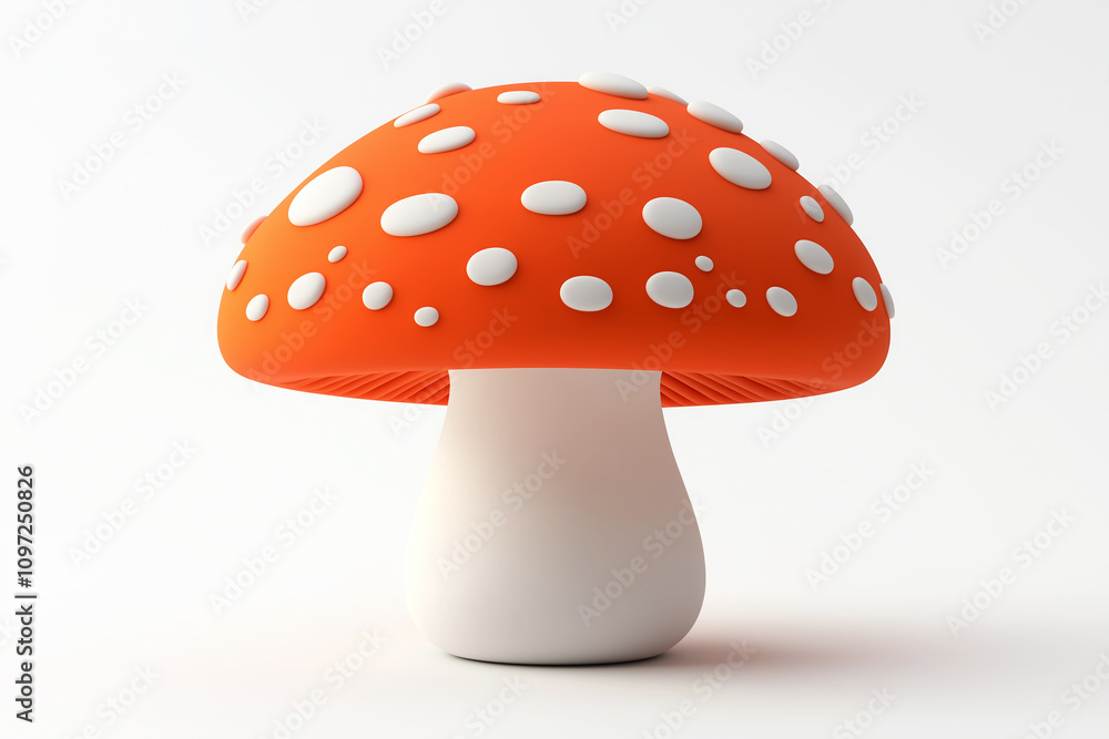 Vibrant plasticine fly agaric mushroom Vibrant plasticine fly agaric mushroom