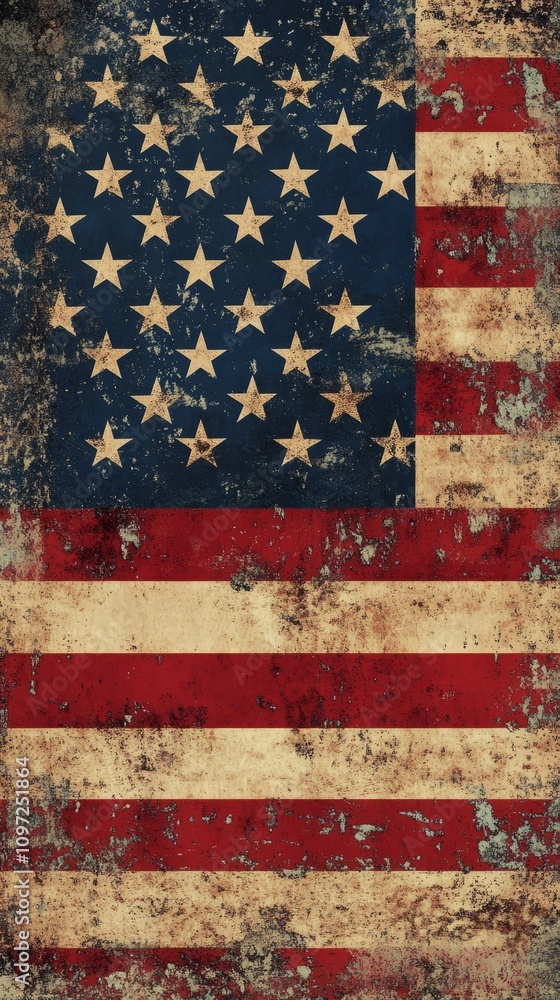 United States flag grunge effect United States flag grunge effect