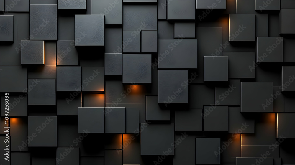 Dark Gray 3D Cube Abstract Background Dark Gray 3D Cube Abstract Background